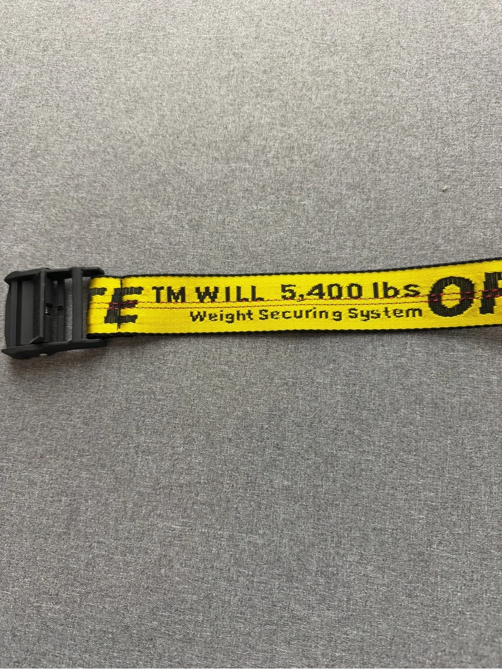 Off-White Yellow Industrial Logo Webbing Belt
